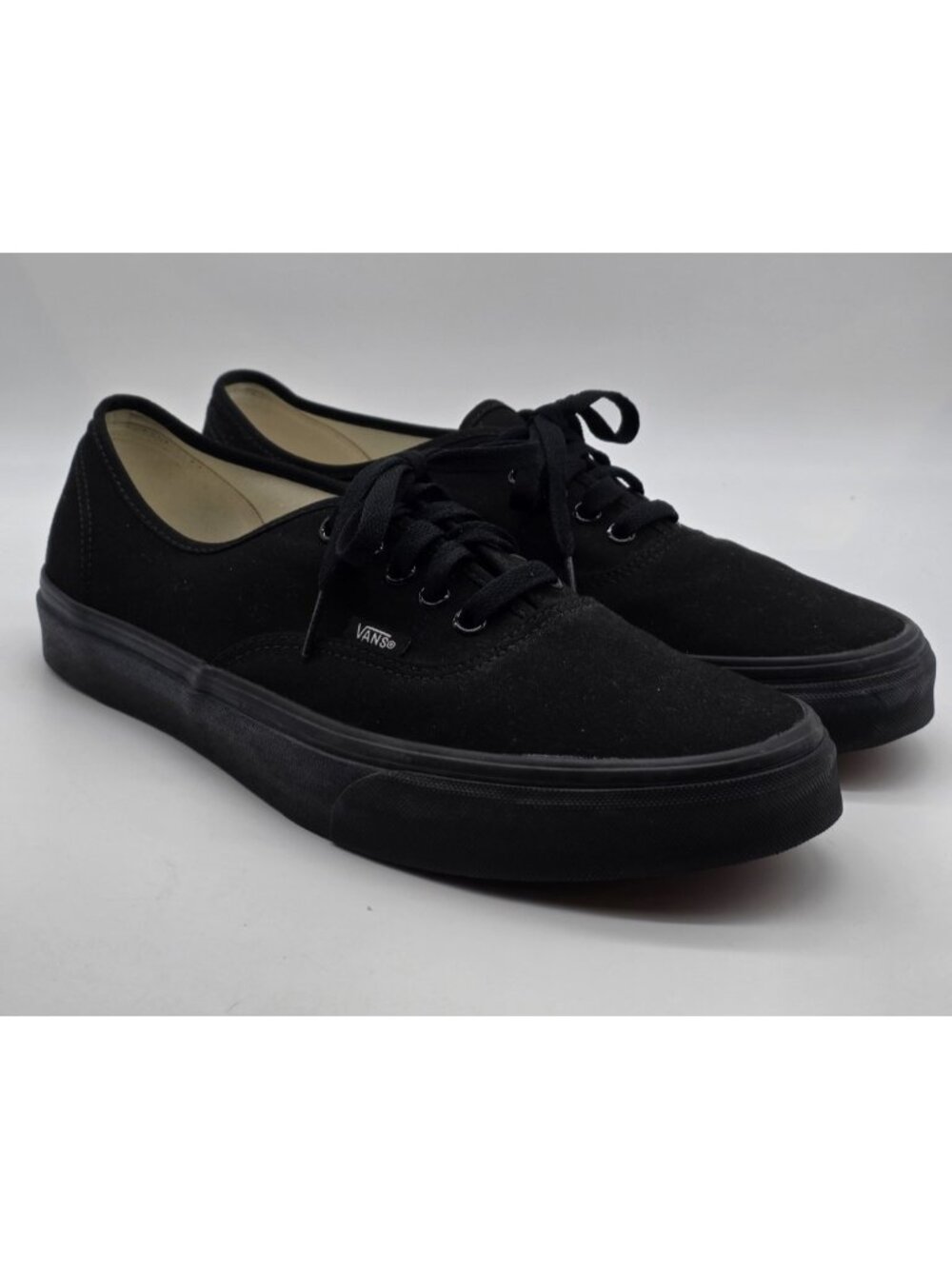 VANS Sneakers Mens Size 12 All Black Classic Canvas Low Top Casual Shoes